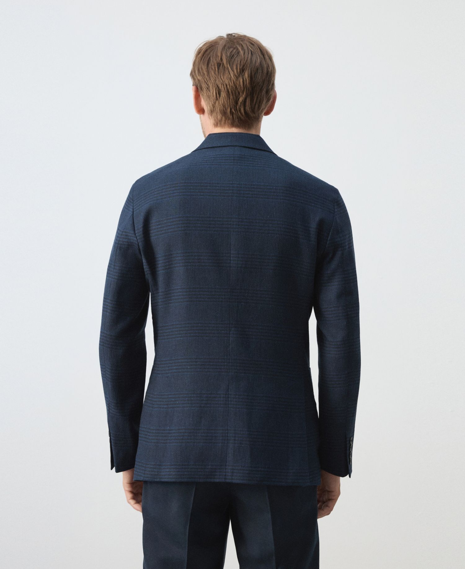 Men's Slim-Fit Striped Linen-Cotton Suit Blazer