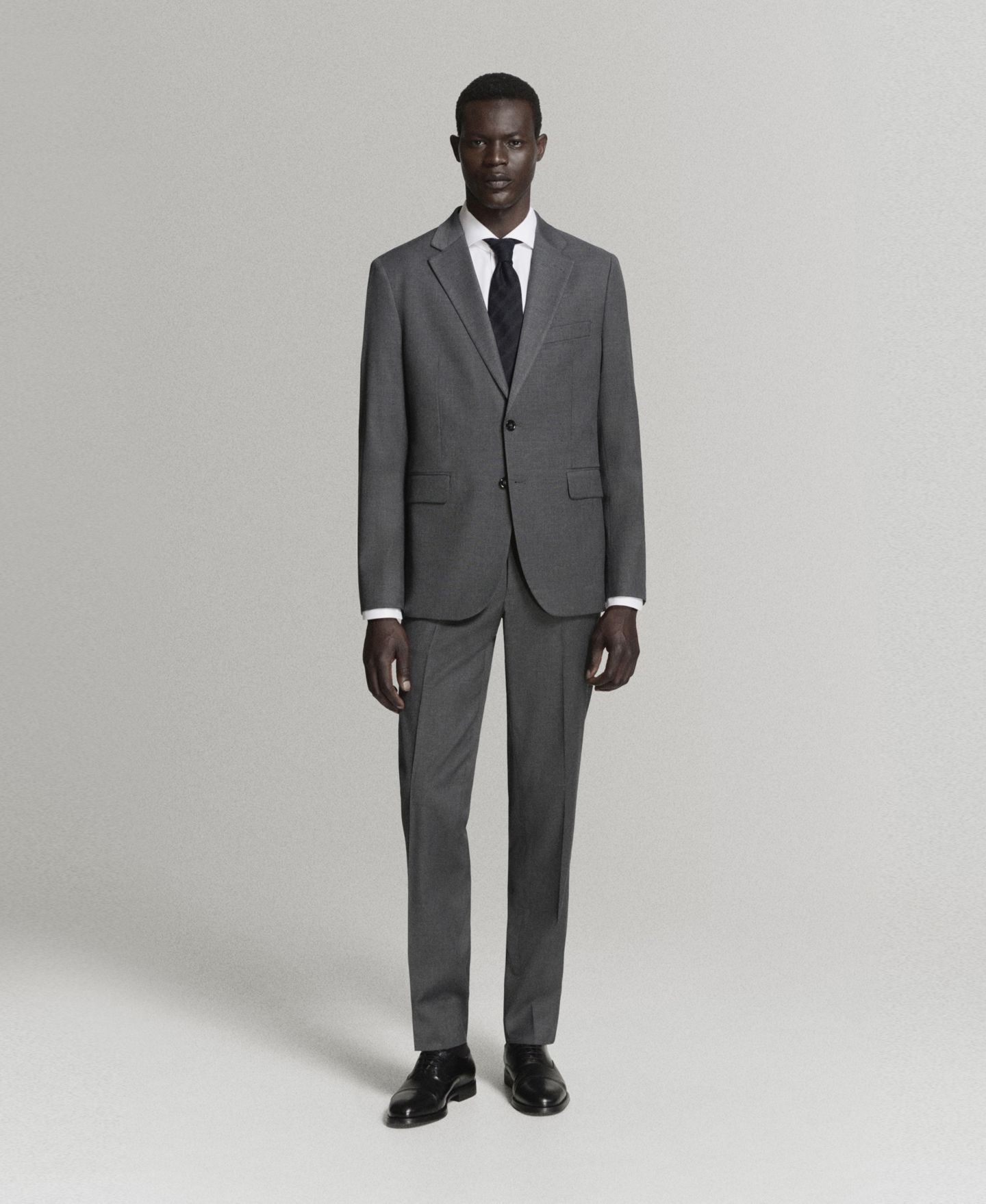 Мужские брюки MANGO Milan Slim-Fit Suit, цвет: Серый — фото 8