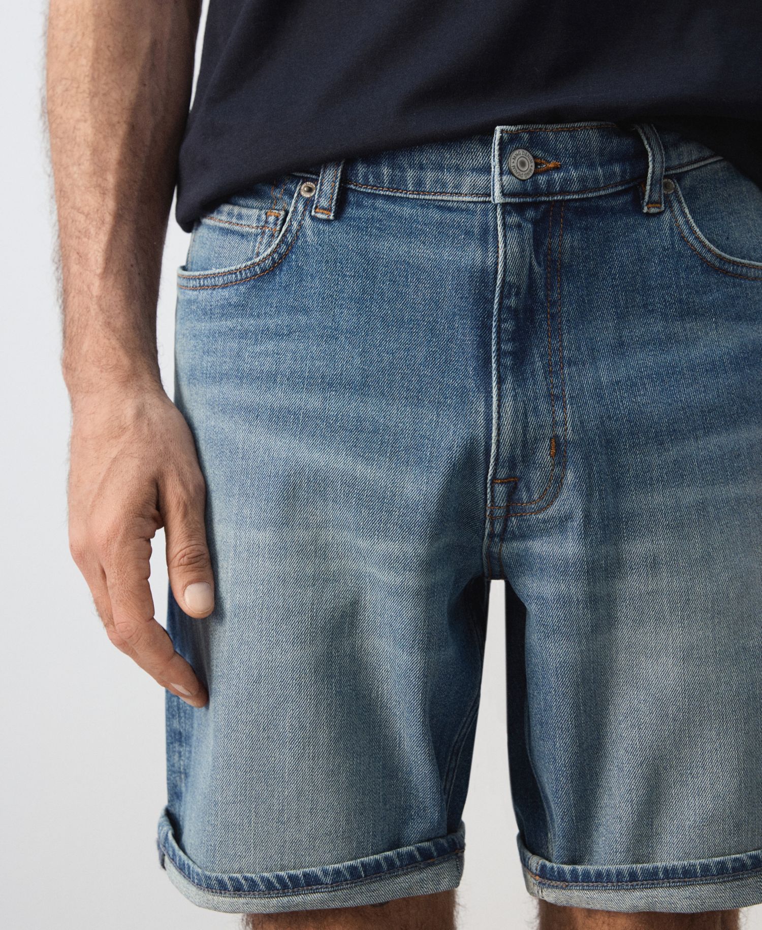 Men's Slim-Fit Denim 9.45" Bermuda Shorts
