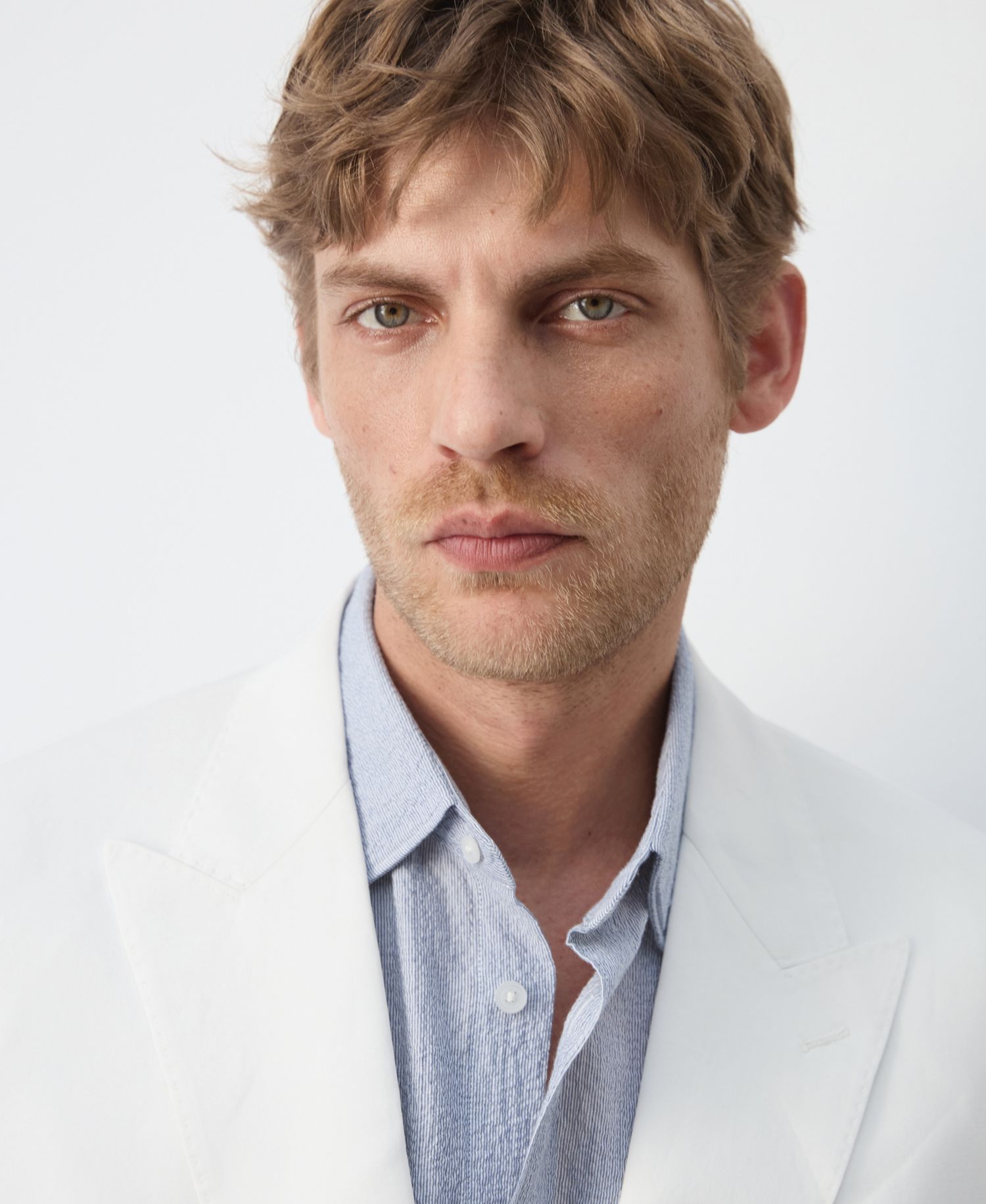 Men's Linen Lyocell Double-Breasted Suit Jacket