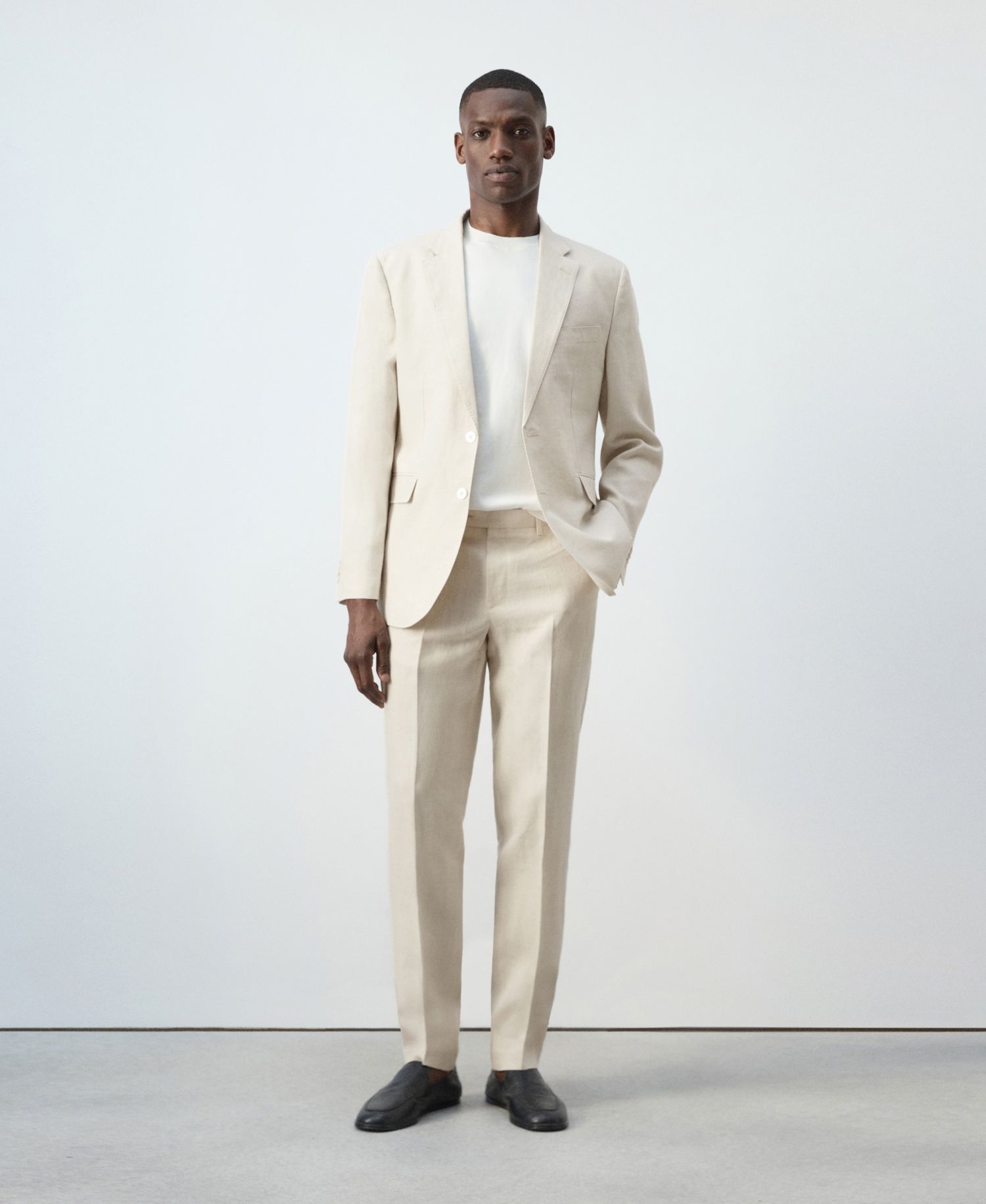 Men's Amalfi Linen Slim-Fit Suit Pants
