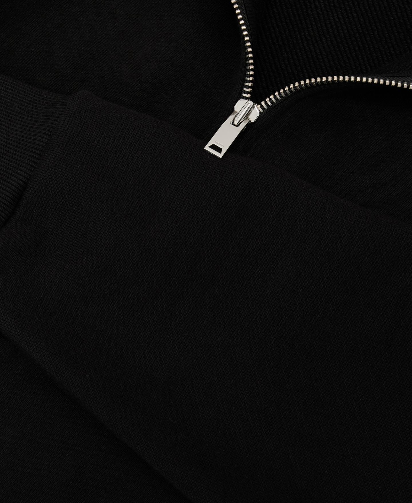 Мужской свитшот REISS Kurwin Cotton Heavyweight Half-Zip, цвет: Чёрный — фото 6