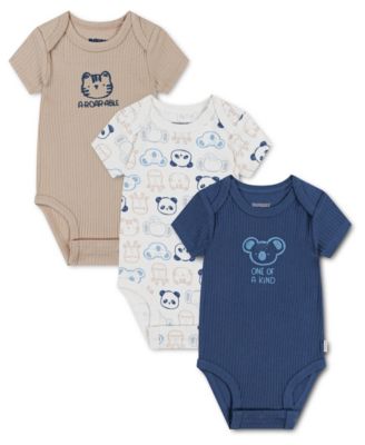 Baby Boys' Babywear Short-Sleeve Bodysuits, 3-Pack