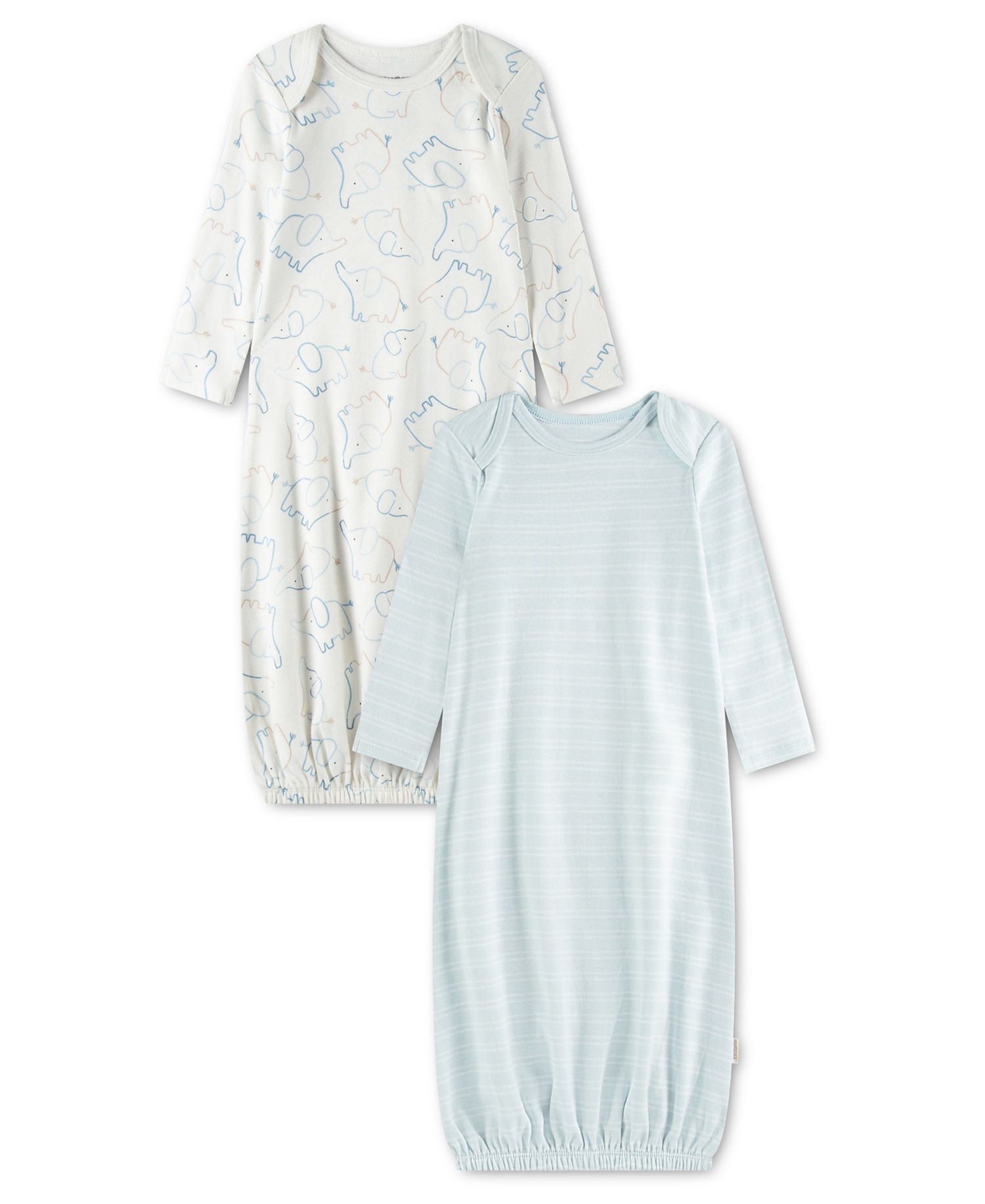 Baby Boys' Babywear Long-Sleeve Gowns, 2-Pack