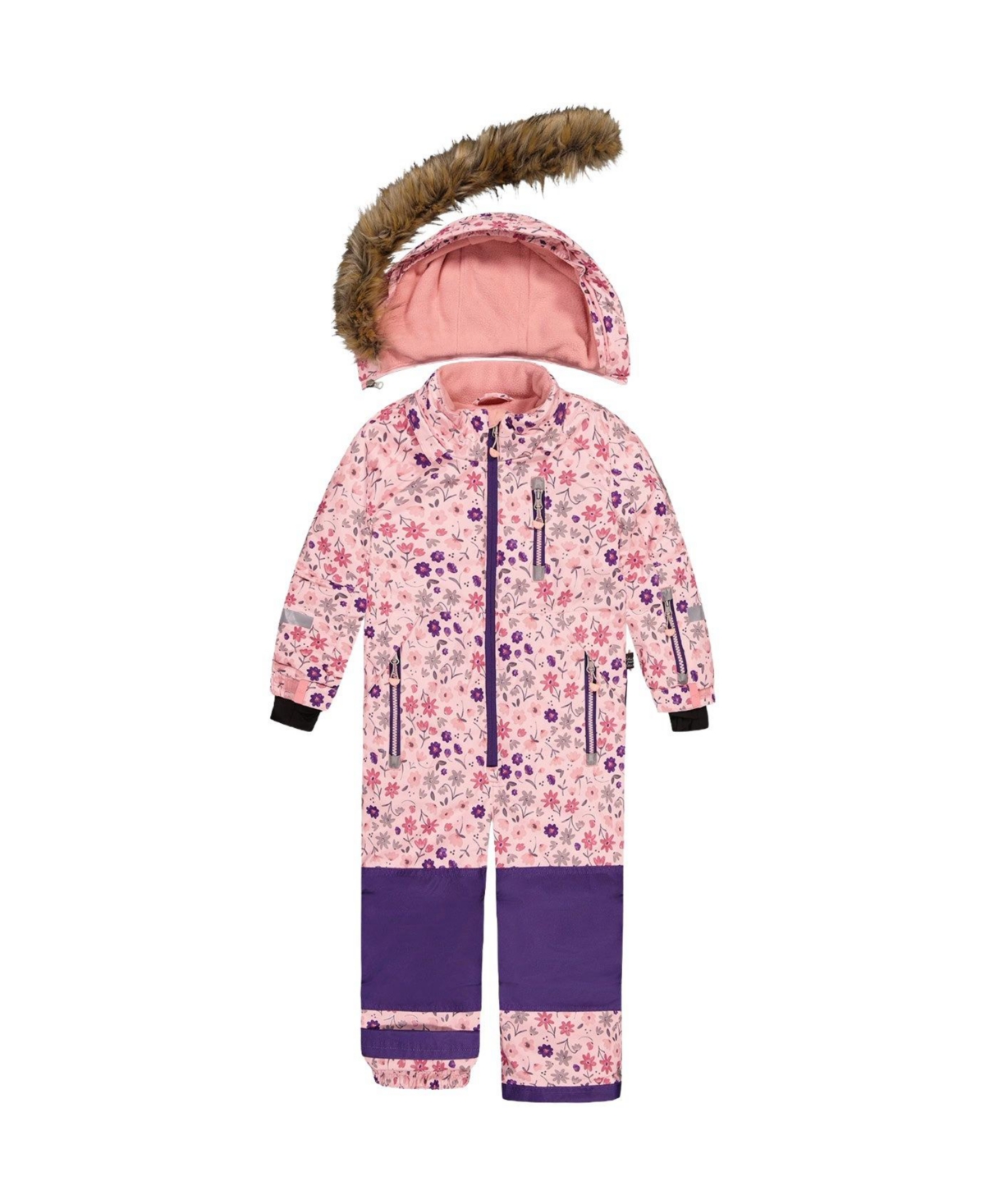 Deux par Little and Big Girl (6-14) One Piece Play Snowsuit Mini Flower Print