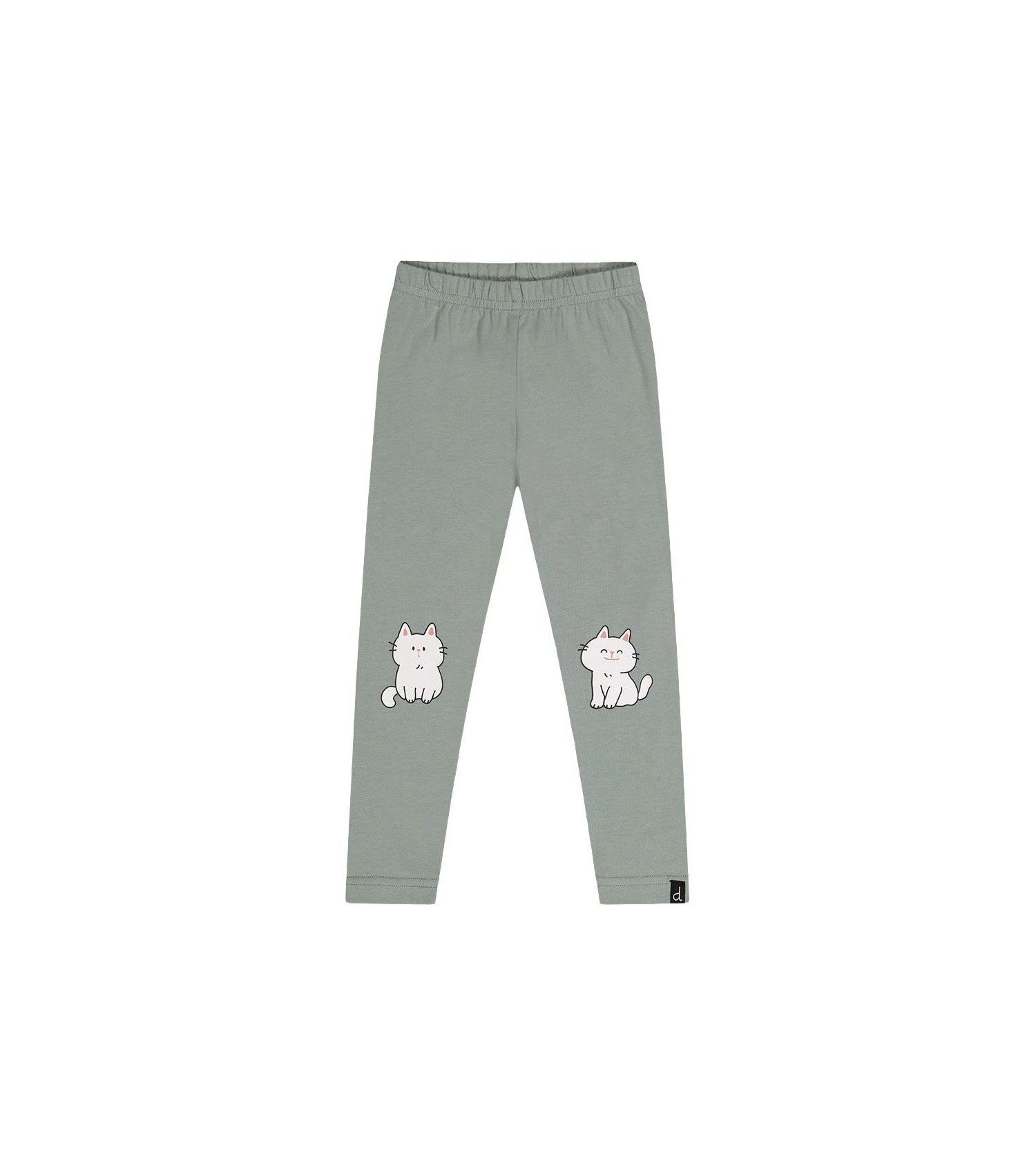Little and Big Girl(6-8) Cotton Leggings Sage