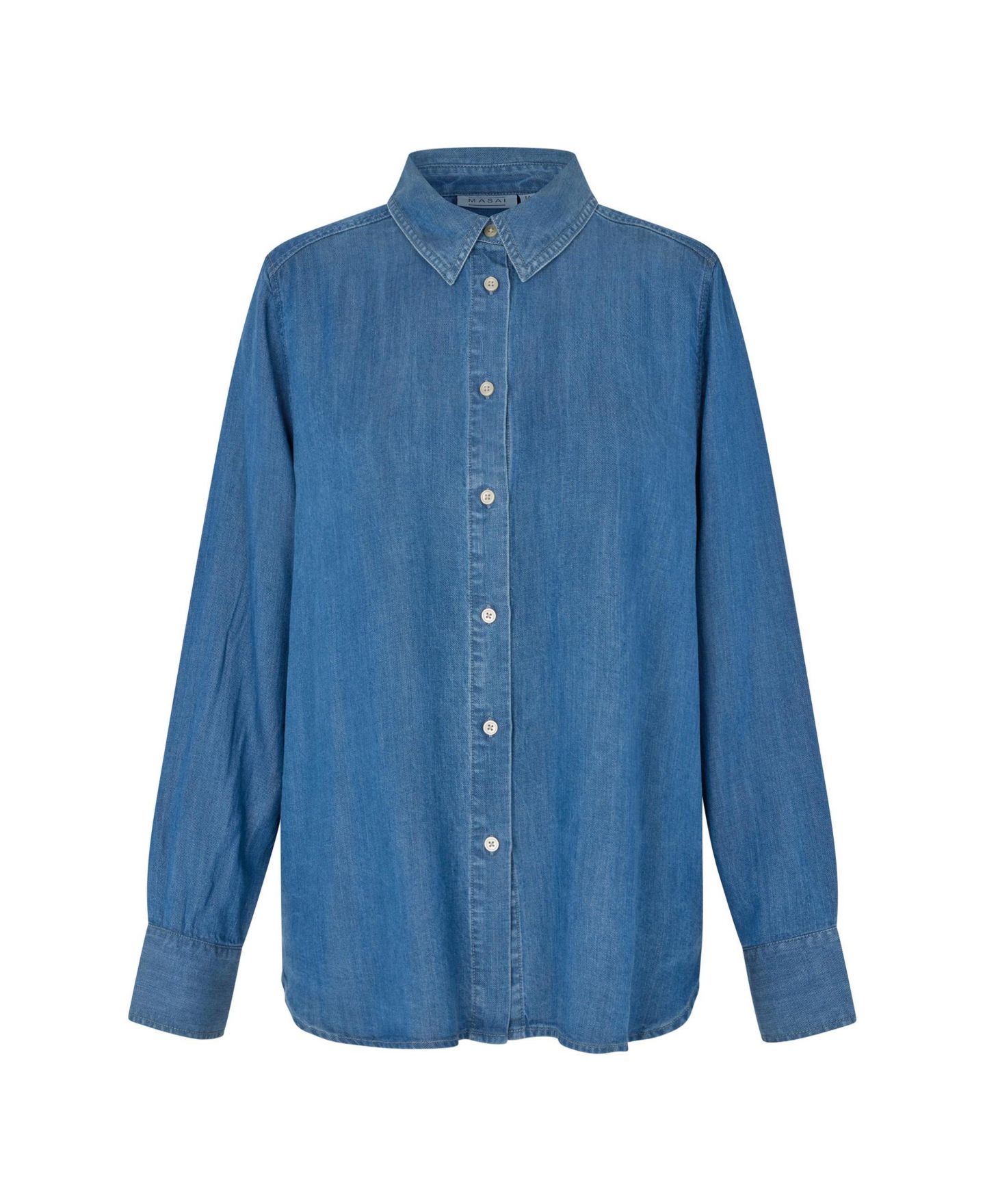 Женская рубашка Masai Copenhagen MaIshana Denim, цвет: Потёртый джинсовый — фото 5