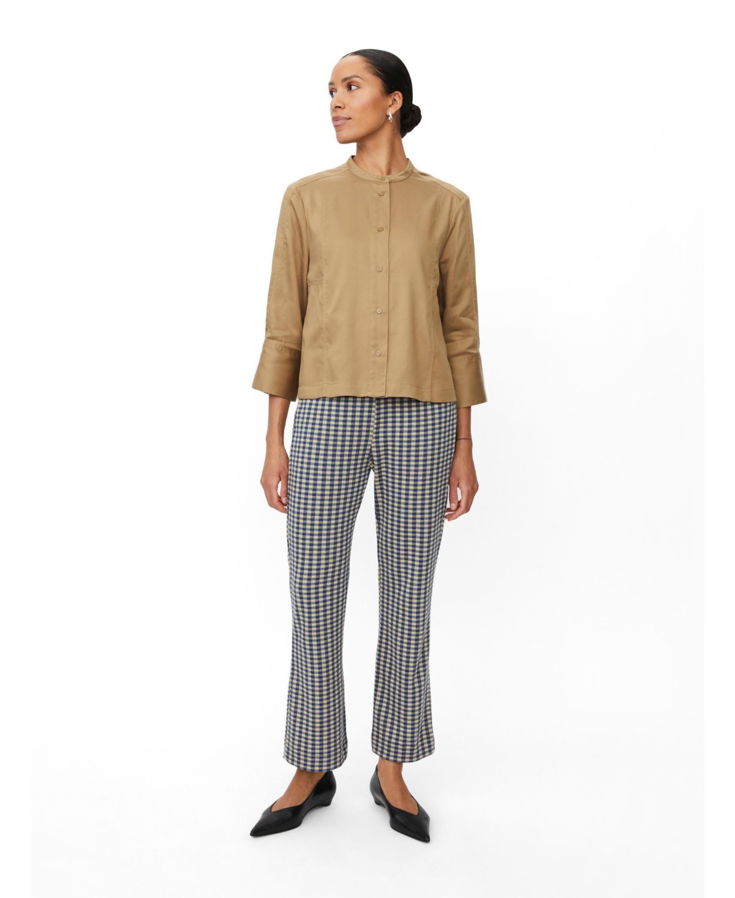 Women's MaIthoria 3/4 Sleeve Mandarin Collar Blouse