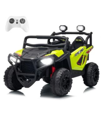 2-Seater Electric UTV Ride-On Truck, Remote Control, 4-Wheel Suspension, Gradual Power-Up, 3 Speeds, LED Lights, Wireless