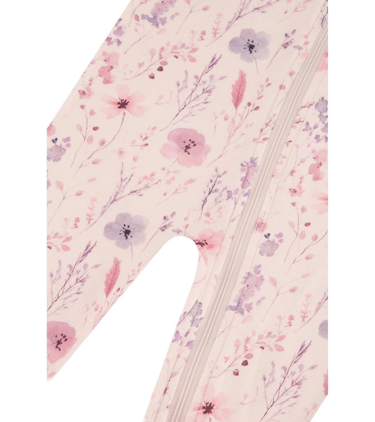 Baby Girl (3M-24M) Cotton Floral Print One Piece Pajama
