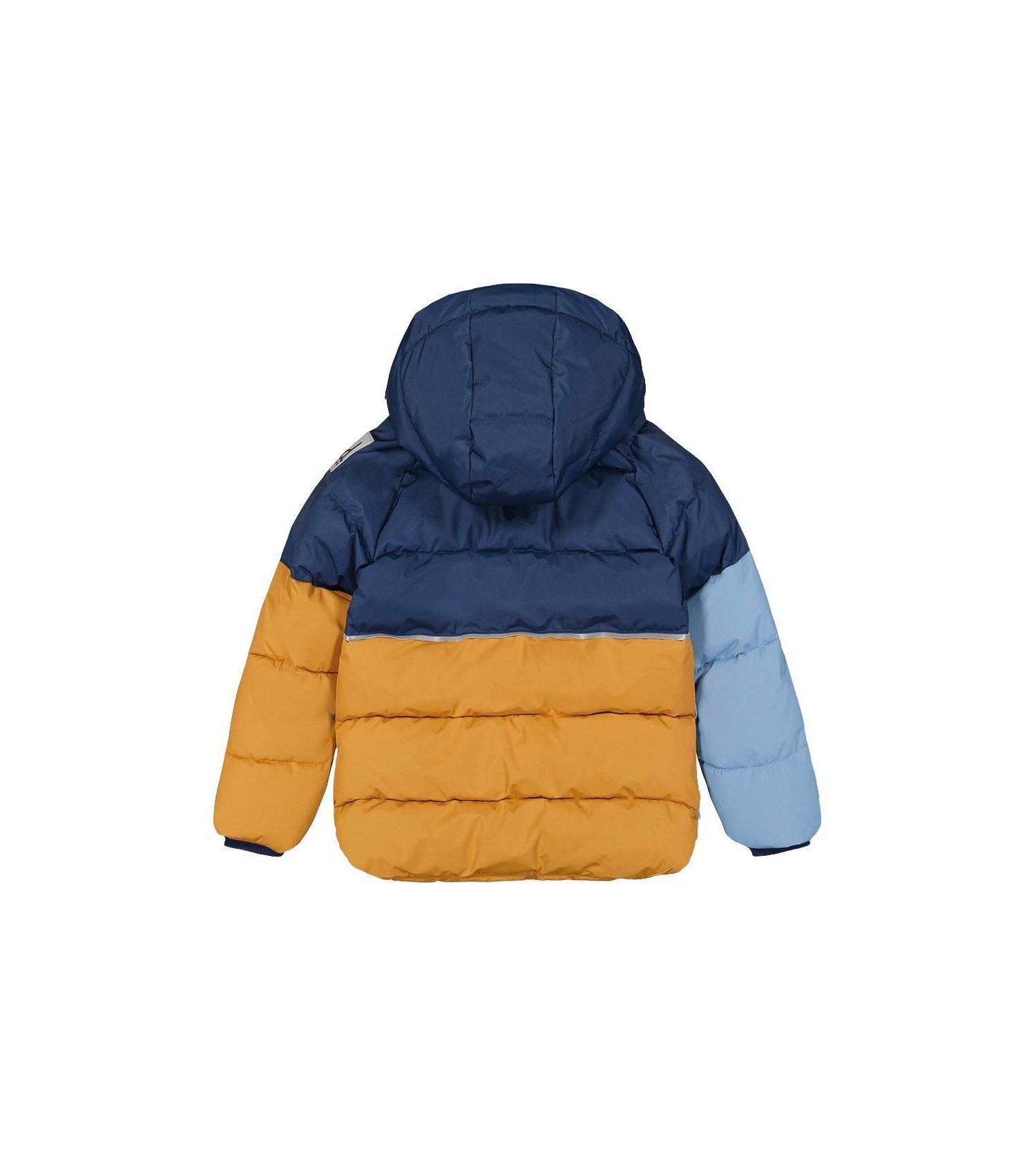 Little and Big Boy Color-Block Winter Jacket Dark Blue