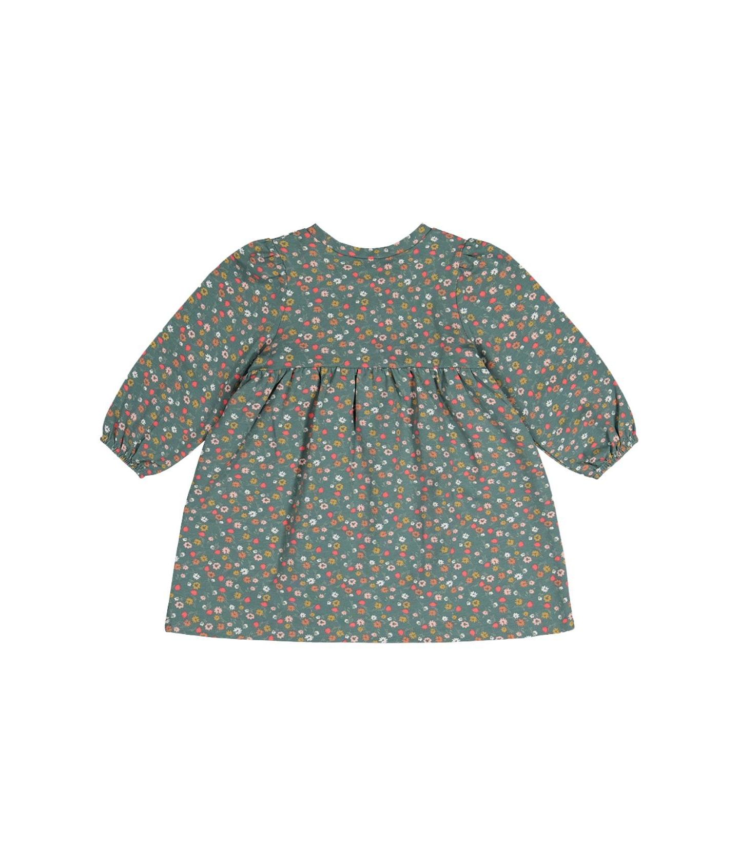 Платье Deux par Deux Cotton Printed Dress для девочек, цвет: Зелёный с принтом — фото 6
