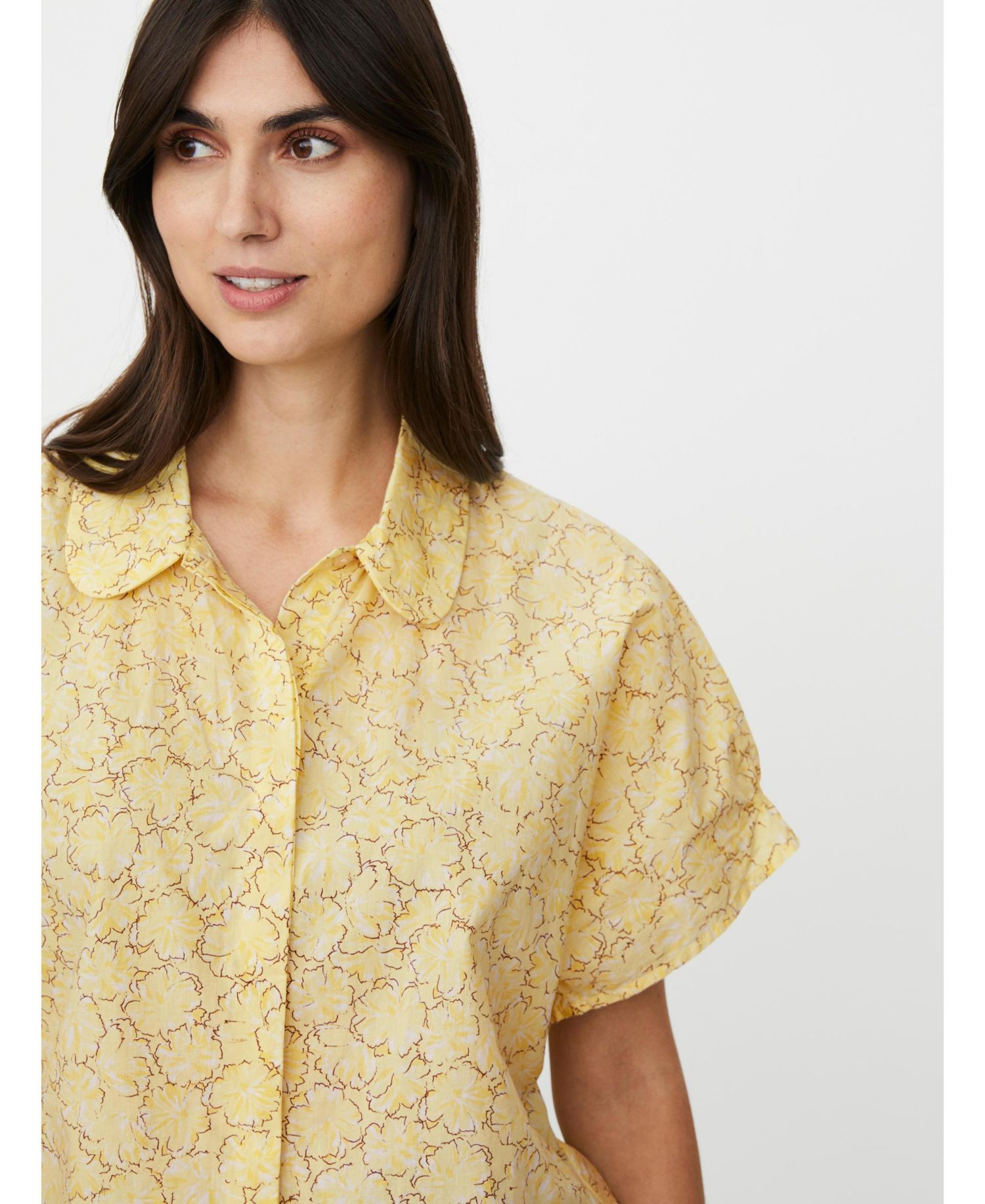 Women's MaIndorix Floral Short-Sleeve Ruffle-Cuff Shirt