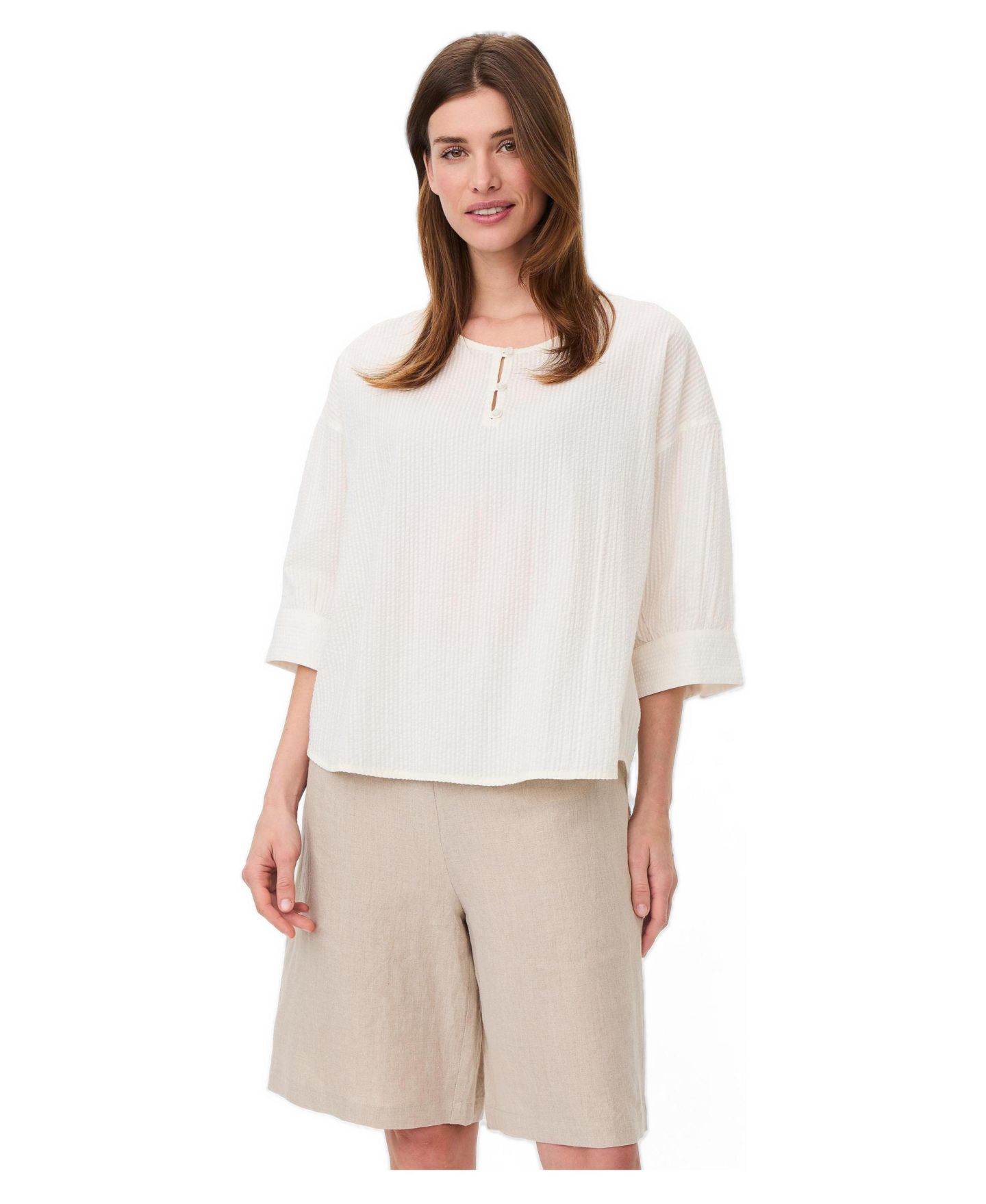 Женская блузка Masai Copenhagen Madyrentha Round Neck Oversized, цвет: Чёрный — фото 1