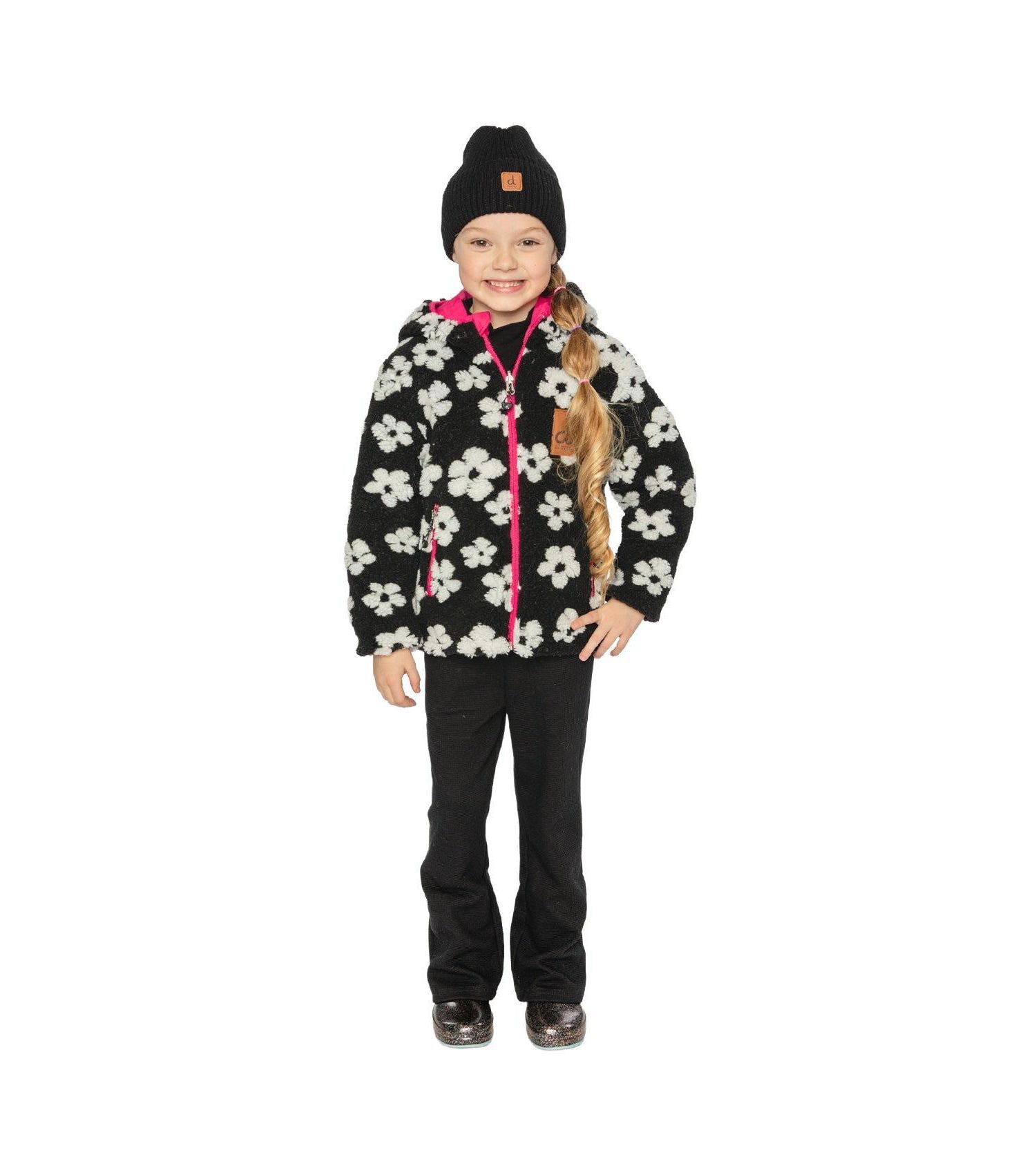 Big Girls Reversible Mid-Season Jacket Printed Flowers