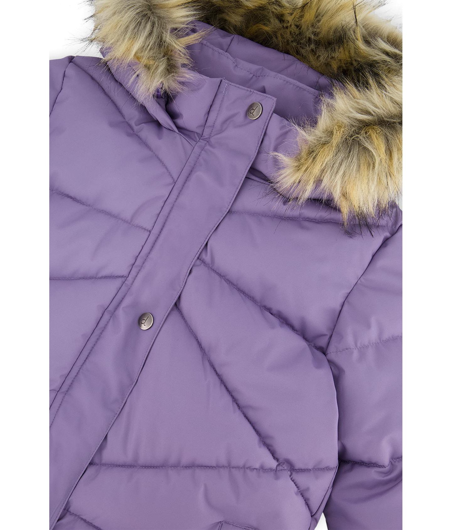 Куртка Deux par Deux Ong Winter Puffer Coat для девочек, цвет: Фиолетовый — фото 3