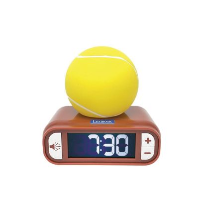 Tennis, Tennis Nightlight Alarm Clock, Sounds and Melodies, Backlit LCD Screen, Luminous, Snooze, RL800T