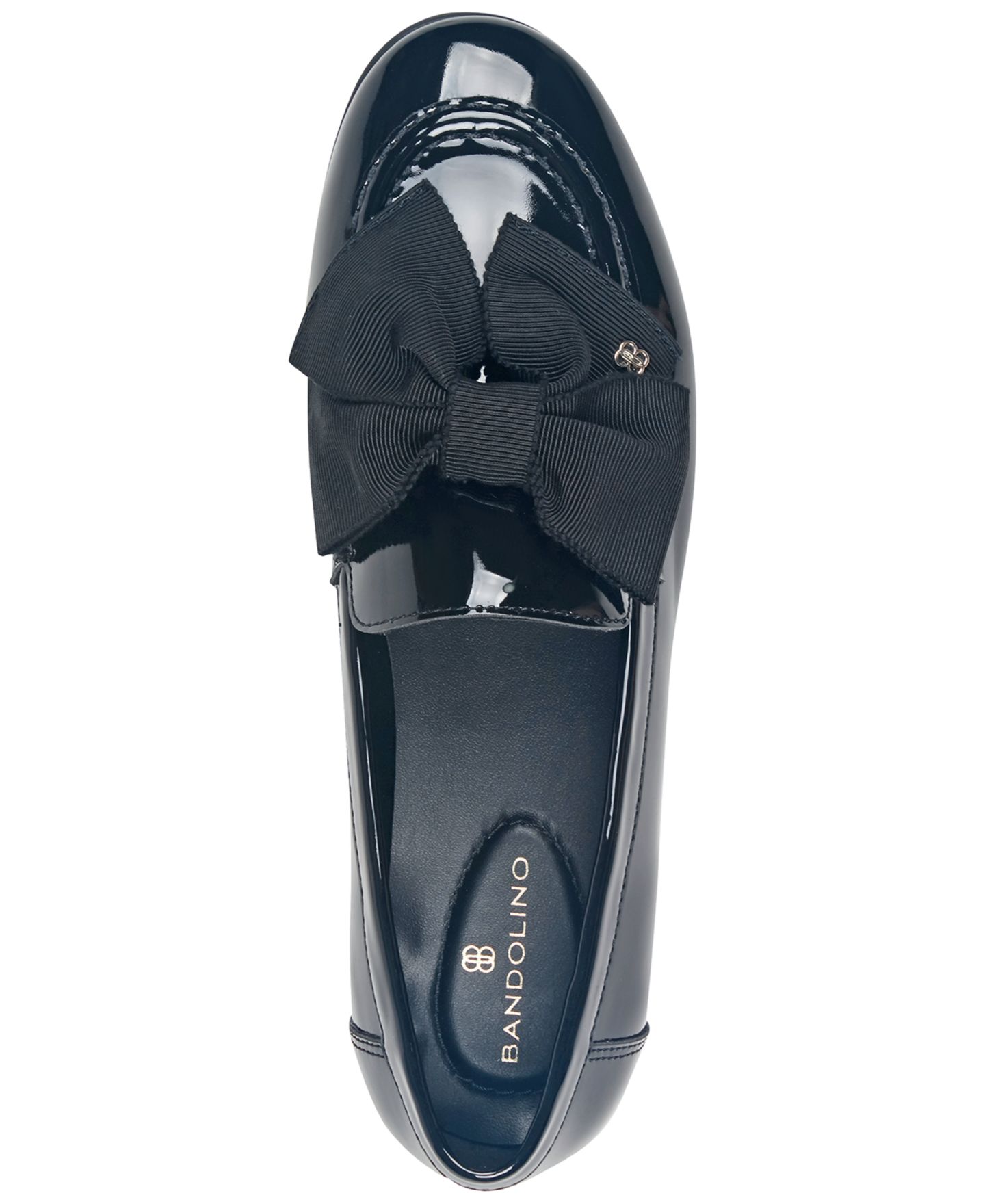 Женские туфли Bandolino Dreem Bow Slip-On Dress Loafers, цвет: Чёрный лаковый — фото 4