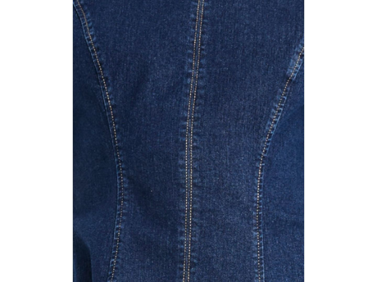 Женское платье Maggy London Puff-Sleeve A-Line Denim Dress, цвет: Тёмная варка — фото 4