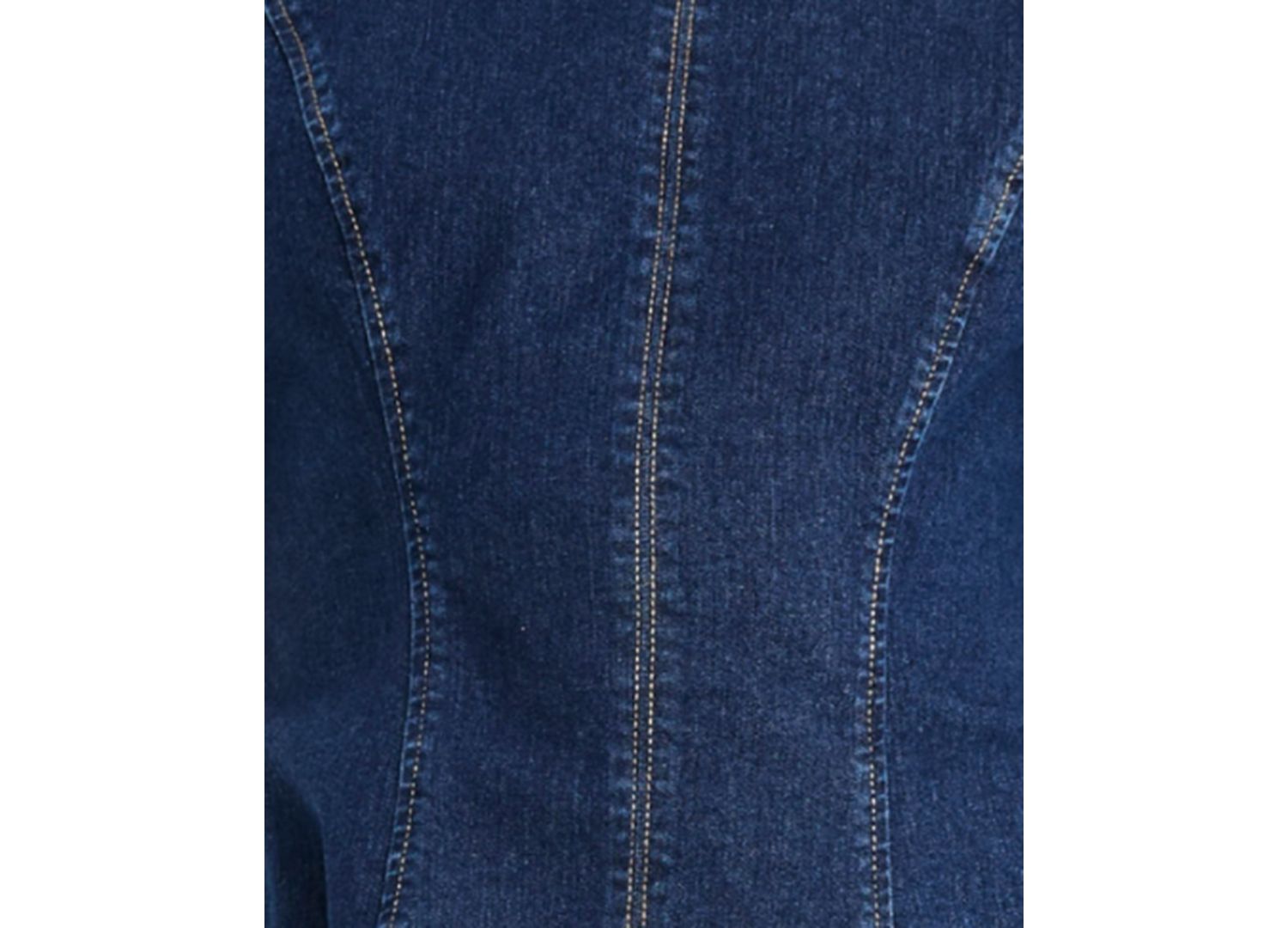 Women's Puff-Sleeve A-Line Denim Dress
