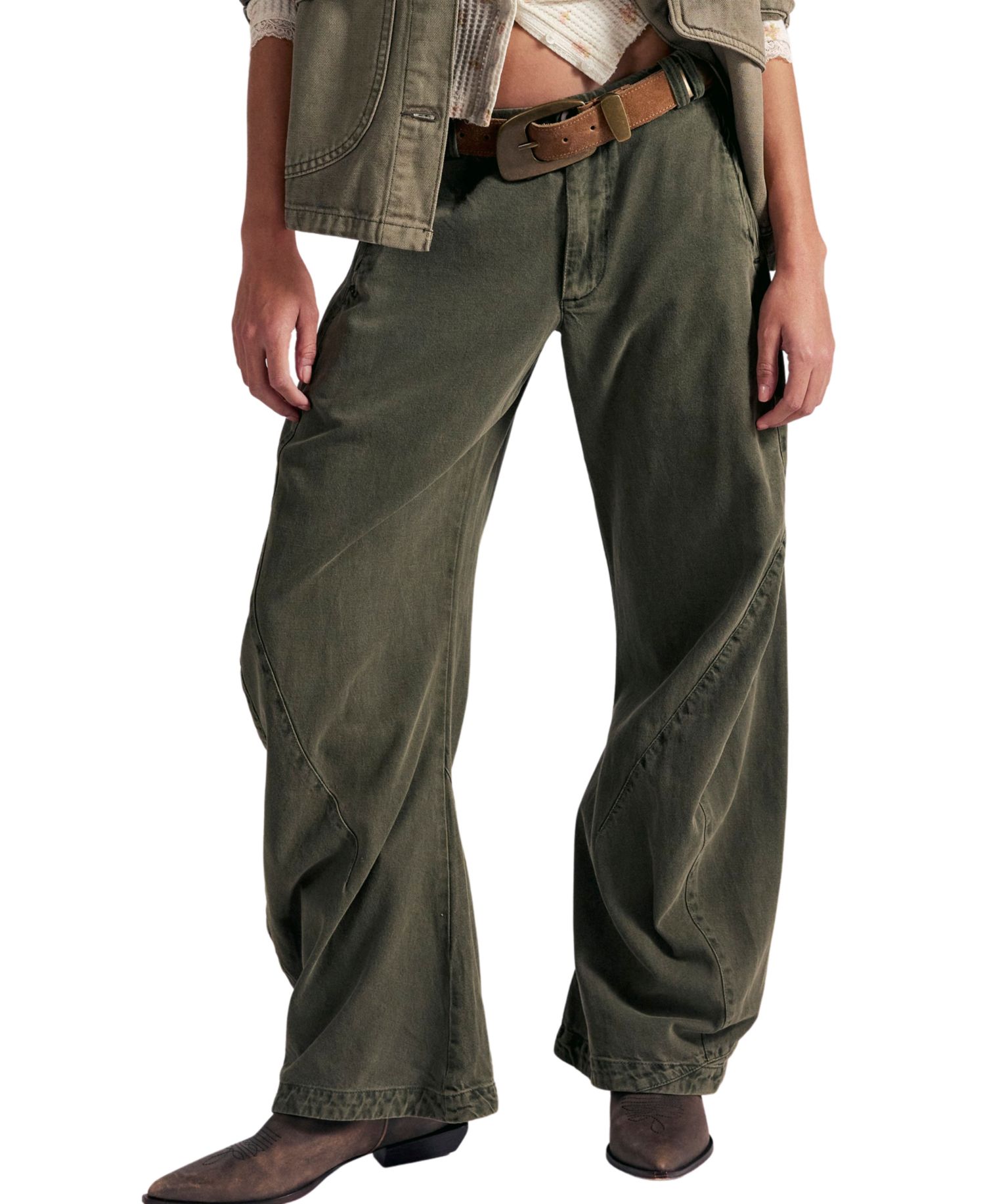 Women's Spotlight Mid-Rise Barrel Chino Trousers