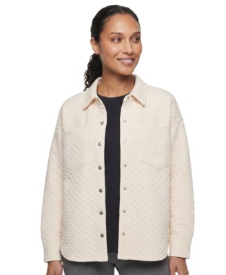 Women's Quilted Ottoman Shacket Jacket
