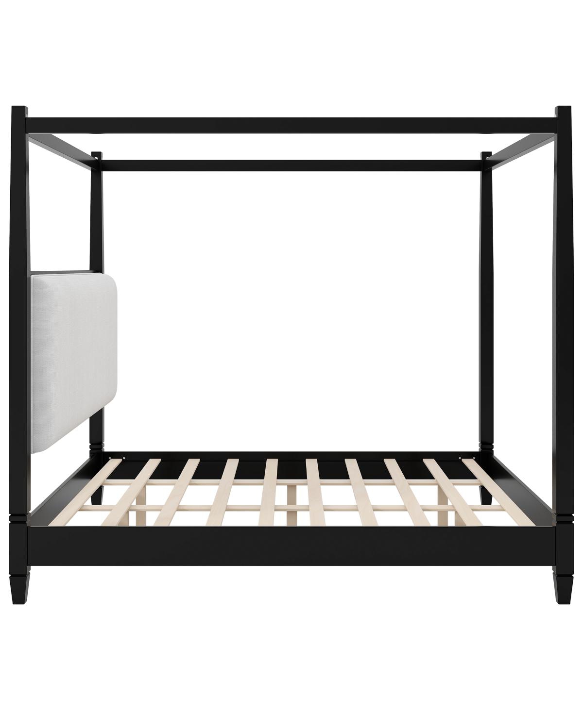 Streamdale Furniture Canopy Bed with Upholstered Headboard and Slats