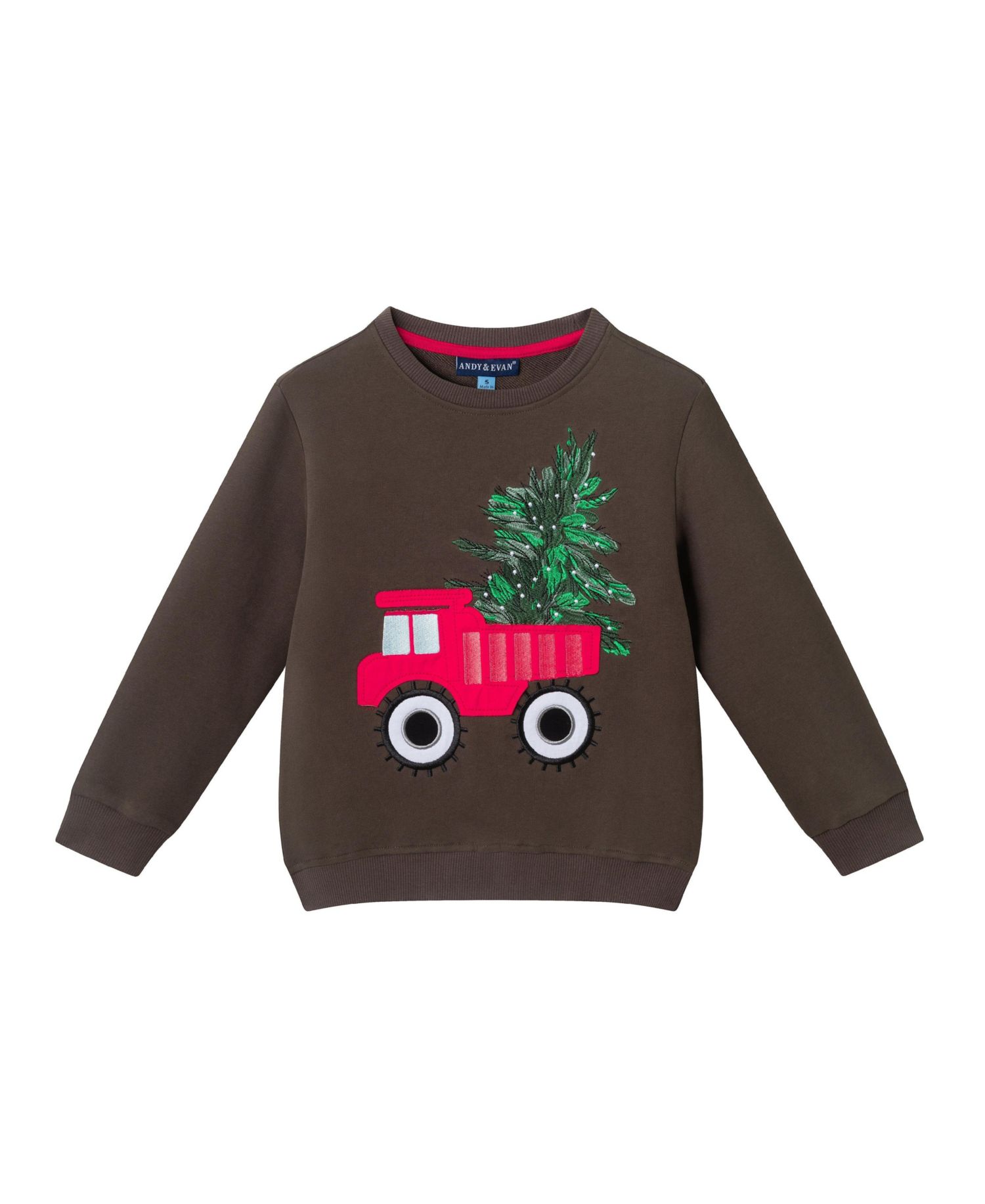Big Boys 2T -8 Toddler/Child Truck Applique Sweater & Twill Jogger Set