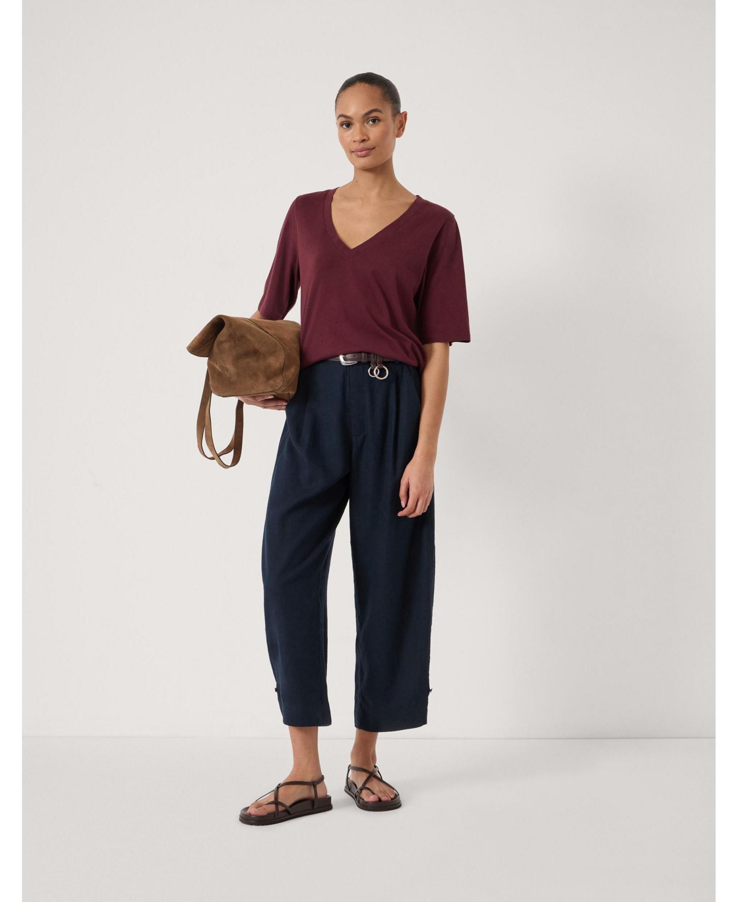 Women's Reece V-Neck Short-Sleeve Drapey T-Shirt