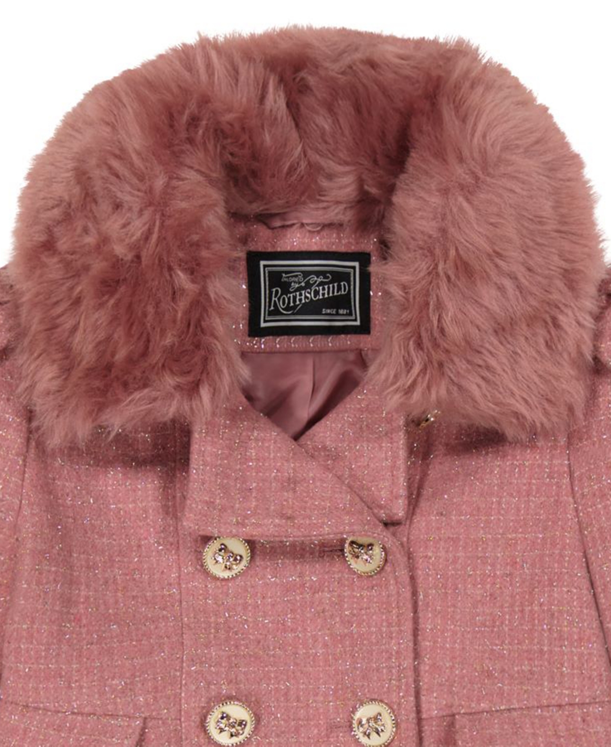 S Rothschild & Co Toddler Girls' 2T-5T Long-Sleeve Princes Coat