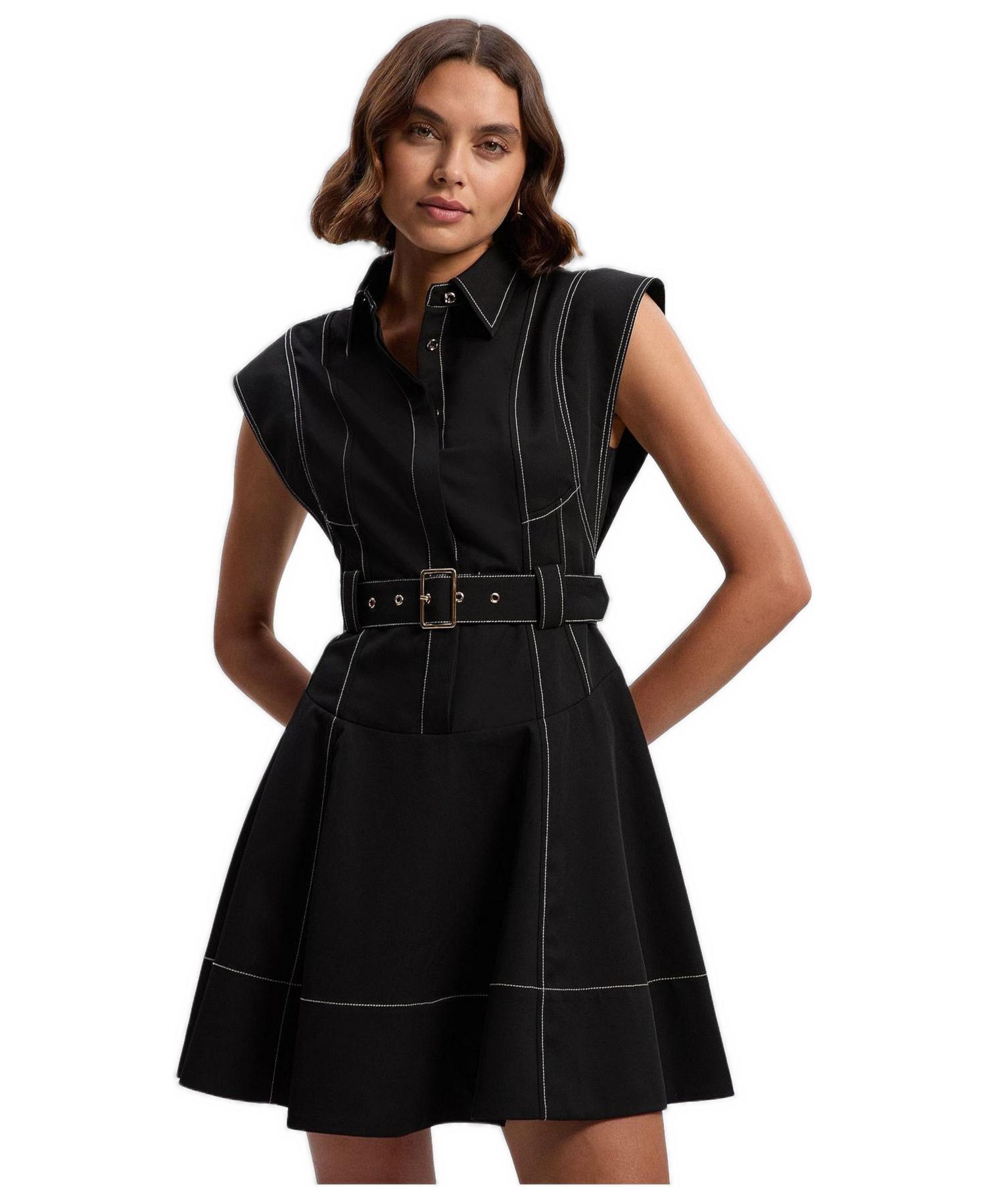 women's High Neck Mini Dress