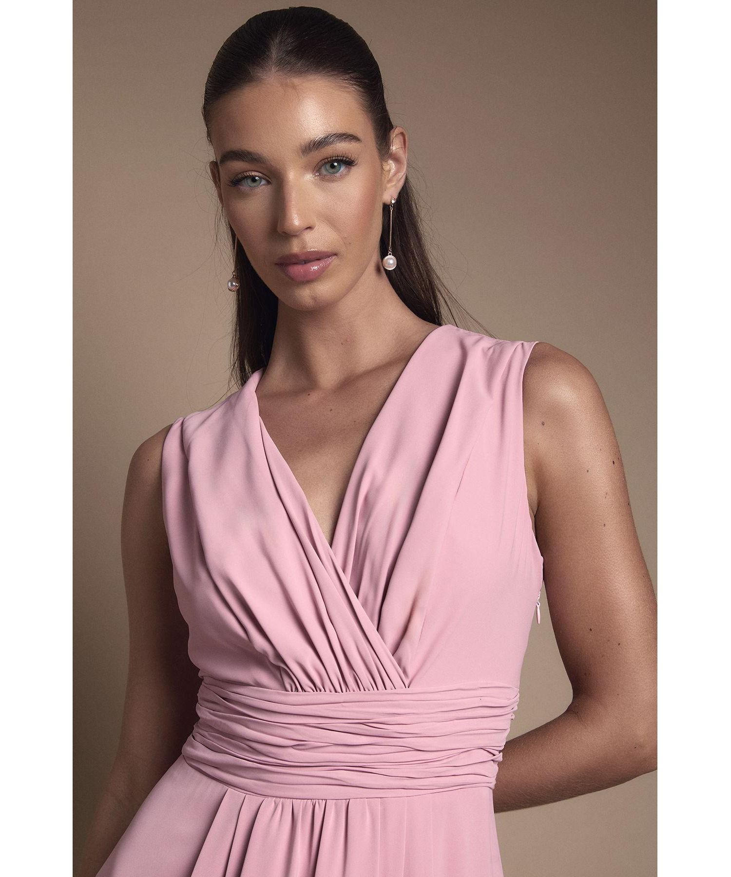 Women's V-Neck Wrap Maxi Dress