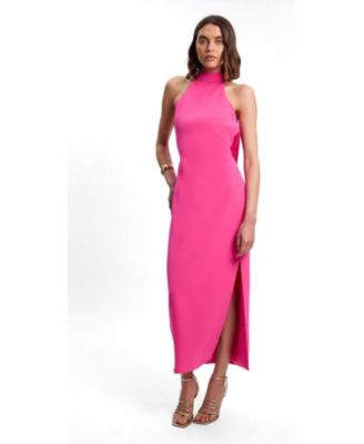 Women's Soft Tailored Halter Maxi Dress