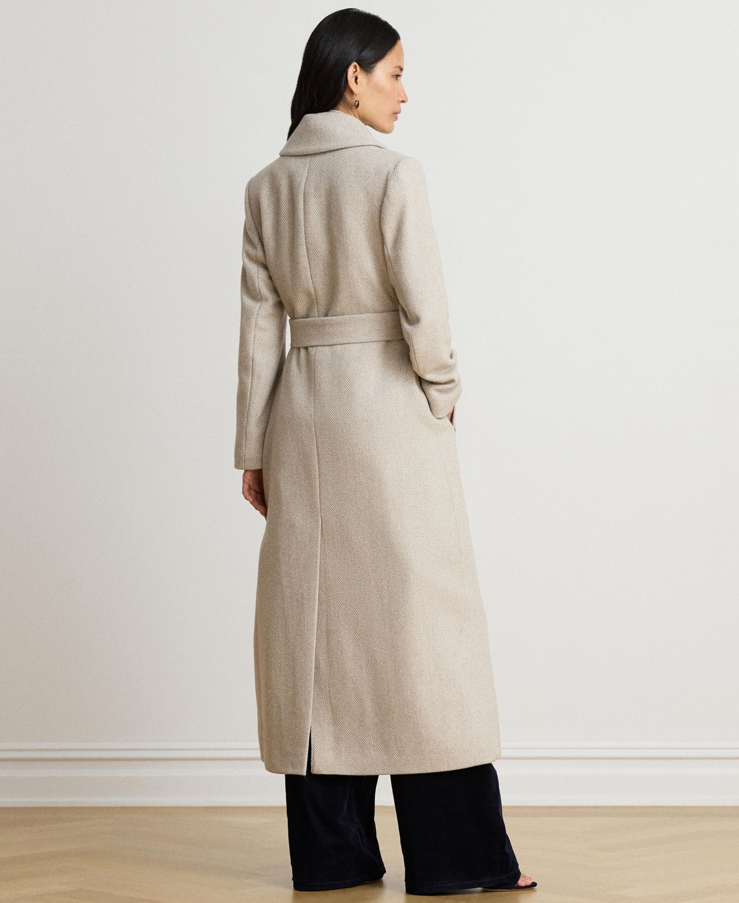 Women's Long Belted Wrap Coat