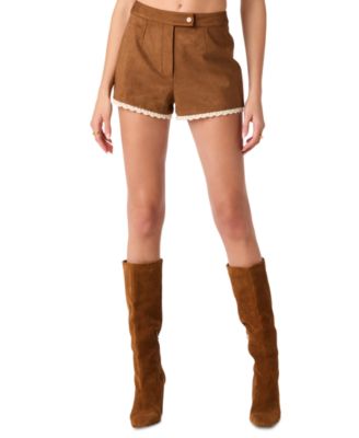 Women's Kya High-Waisted Lace-Trim Shorts, 1-5/8" Inseam
