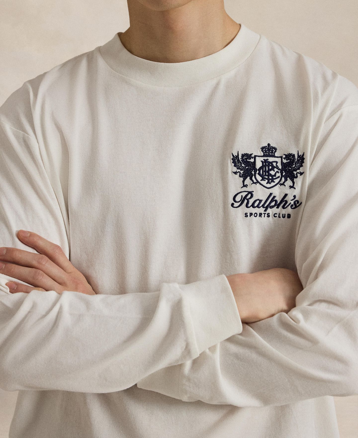 Мужская футболка Polo Ralph Lauren Regular-Fit Graphic, цвет: Кремовый — фото 4