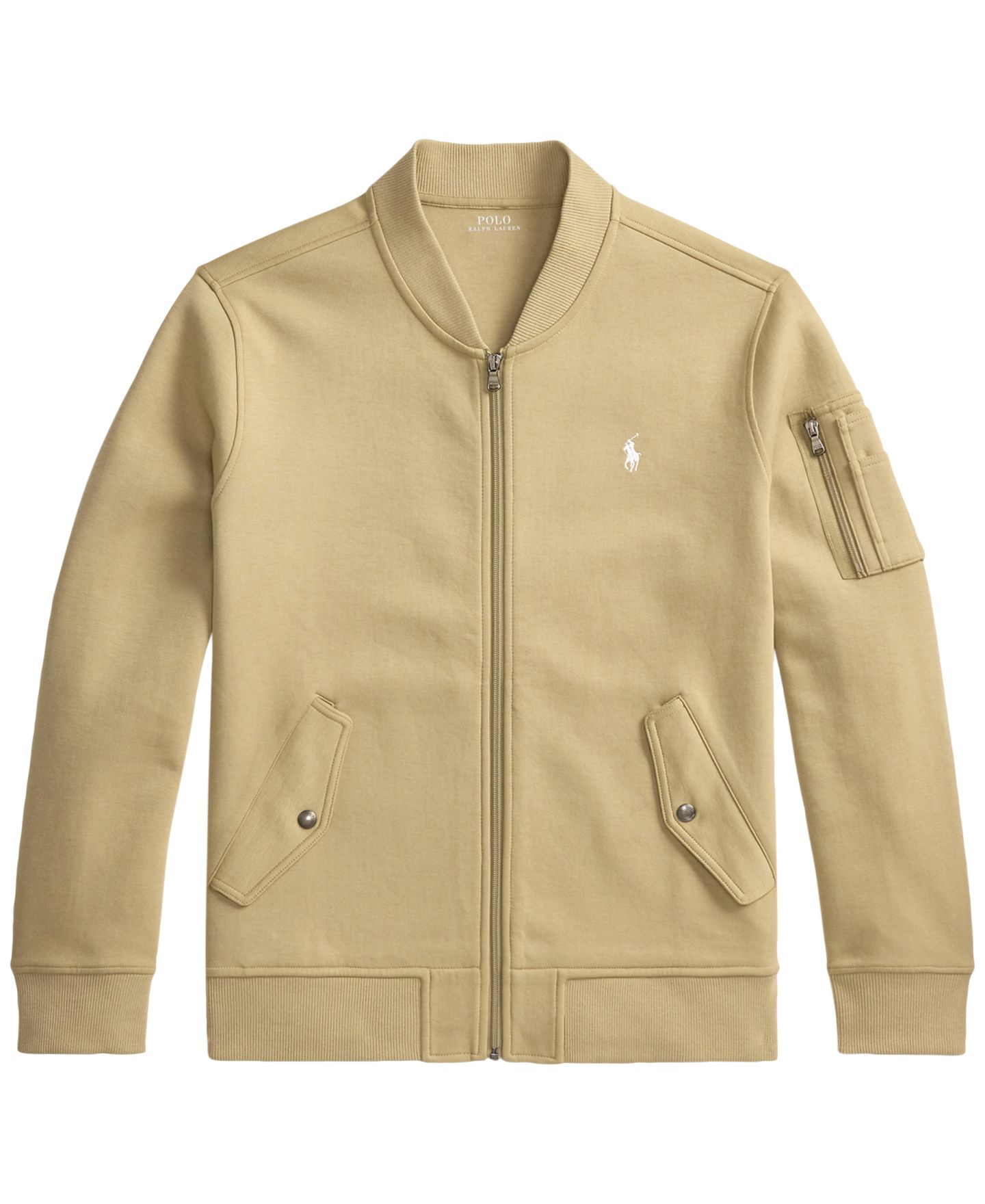 Мужская куртка Polo Ralph Lauren Double-Knit Flight Bomber, цвет: Рыжевато-коричневый — фото 6