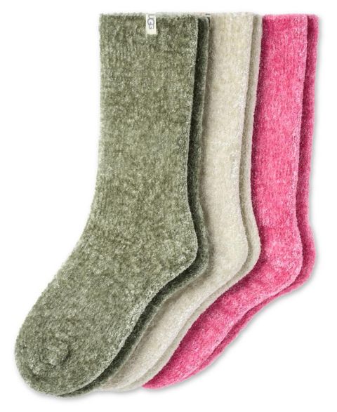 Носки UGG Sparkle, средней высоты, 3 шт., цвет: Кремовый