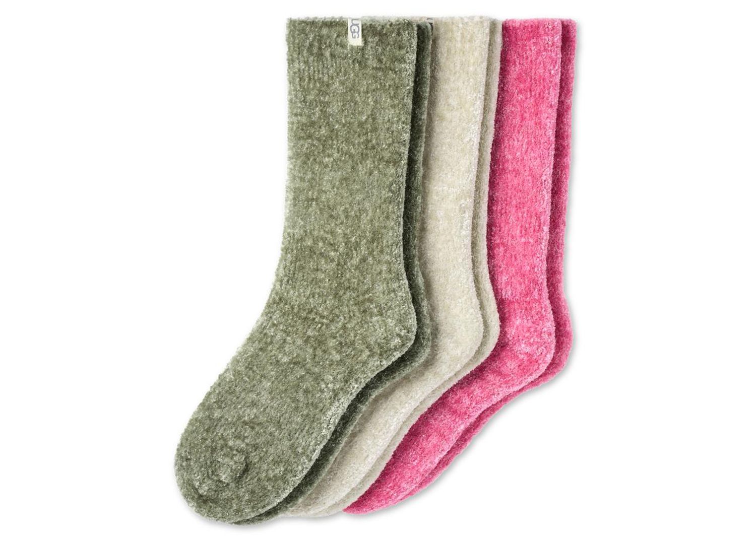 UGG Women's 3-Pack Leda Sparkle Cozy Crew Socks