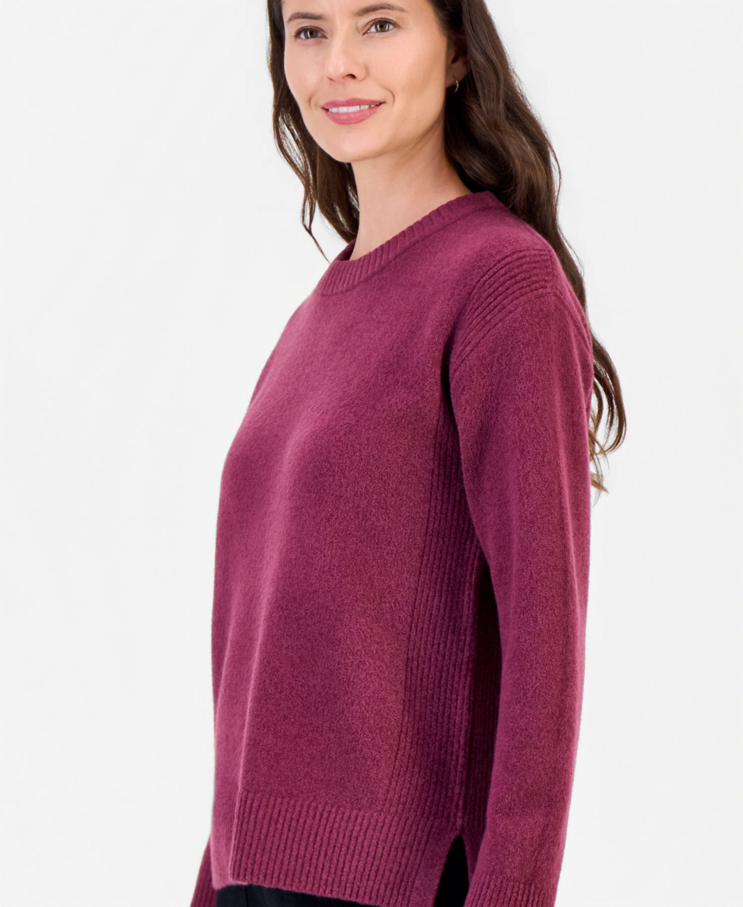 Petite Luxsoft Long-Sleeve Crewneck Sweater