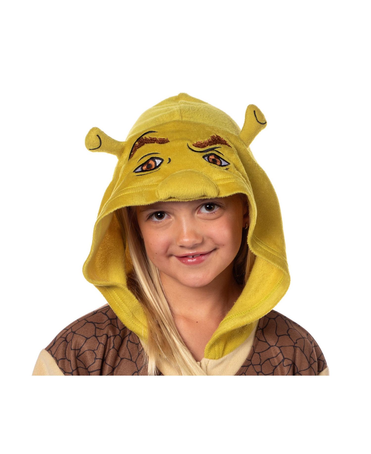 DreamWorks Boys' 4- 16 Character Ogre Union Suit Sleep Kids Hooded Pajama