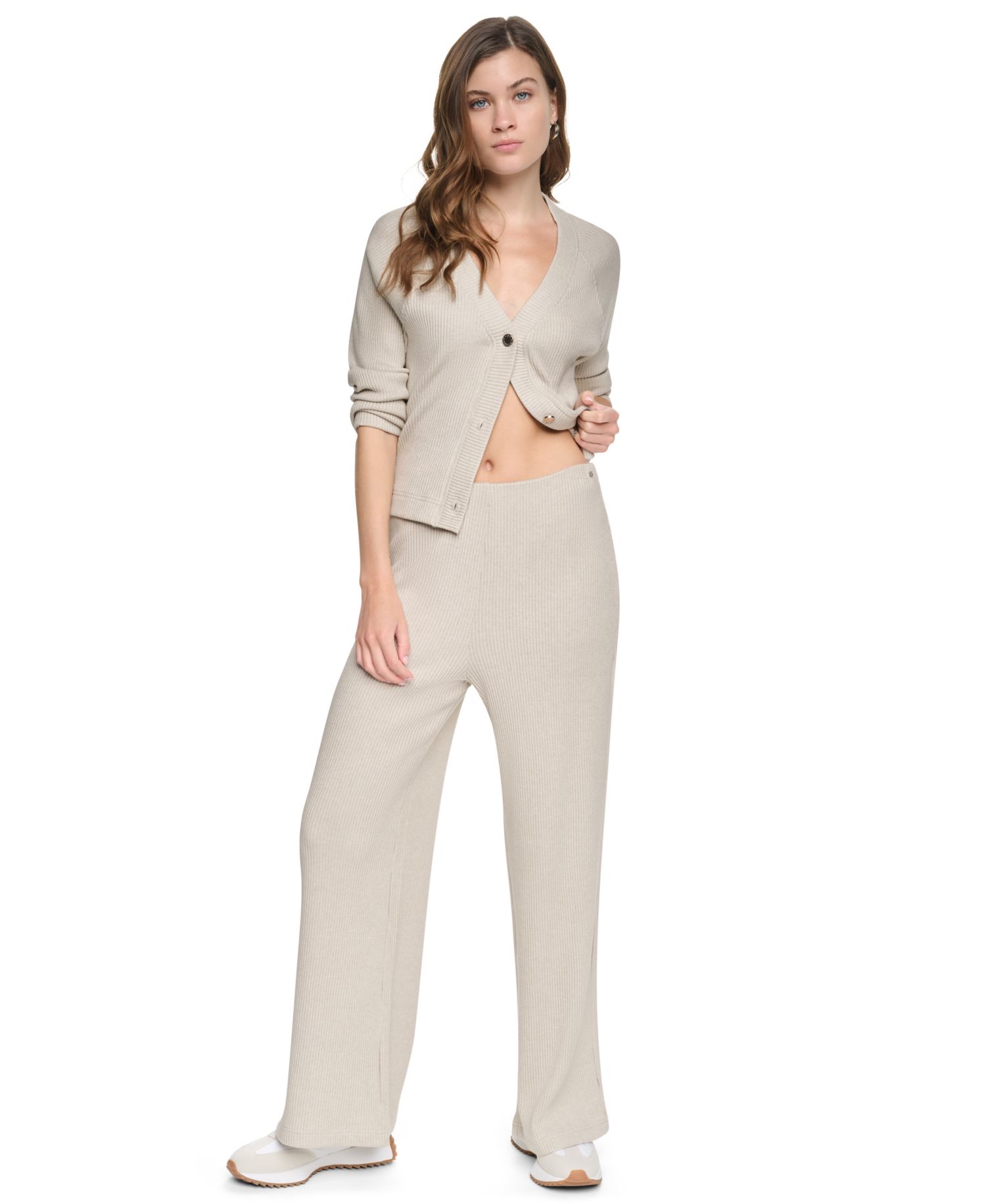 Petite Wide-Leg High-Waisted Pull-On Pants