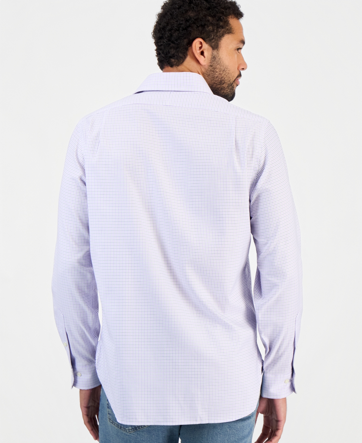 Polo Ralph Lauren Men's Regent Spread-Collar Checked-Oxford Wrinkle-Resistant Dress Shirt