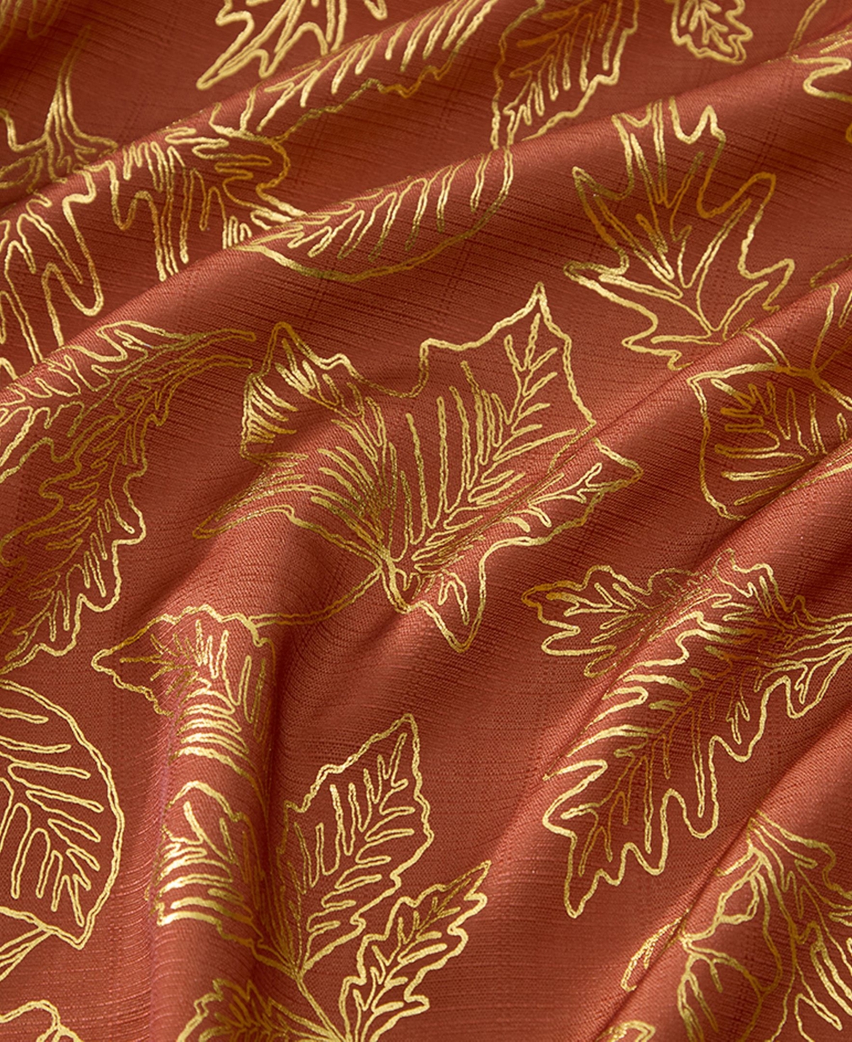 Lenox Metallic Falling Leaves Foil Rectangular Tablecloth, 60" x 120"