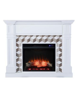 Darvingmore Criss Cross Fireplace with  Marble Surround