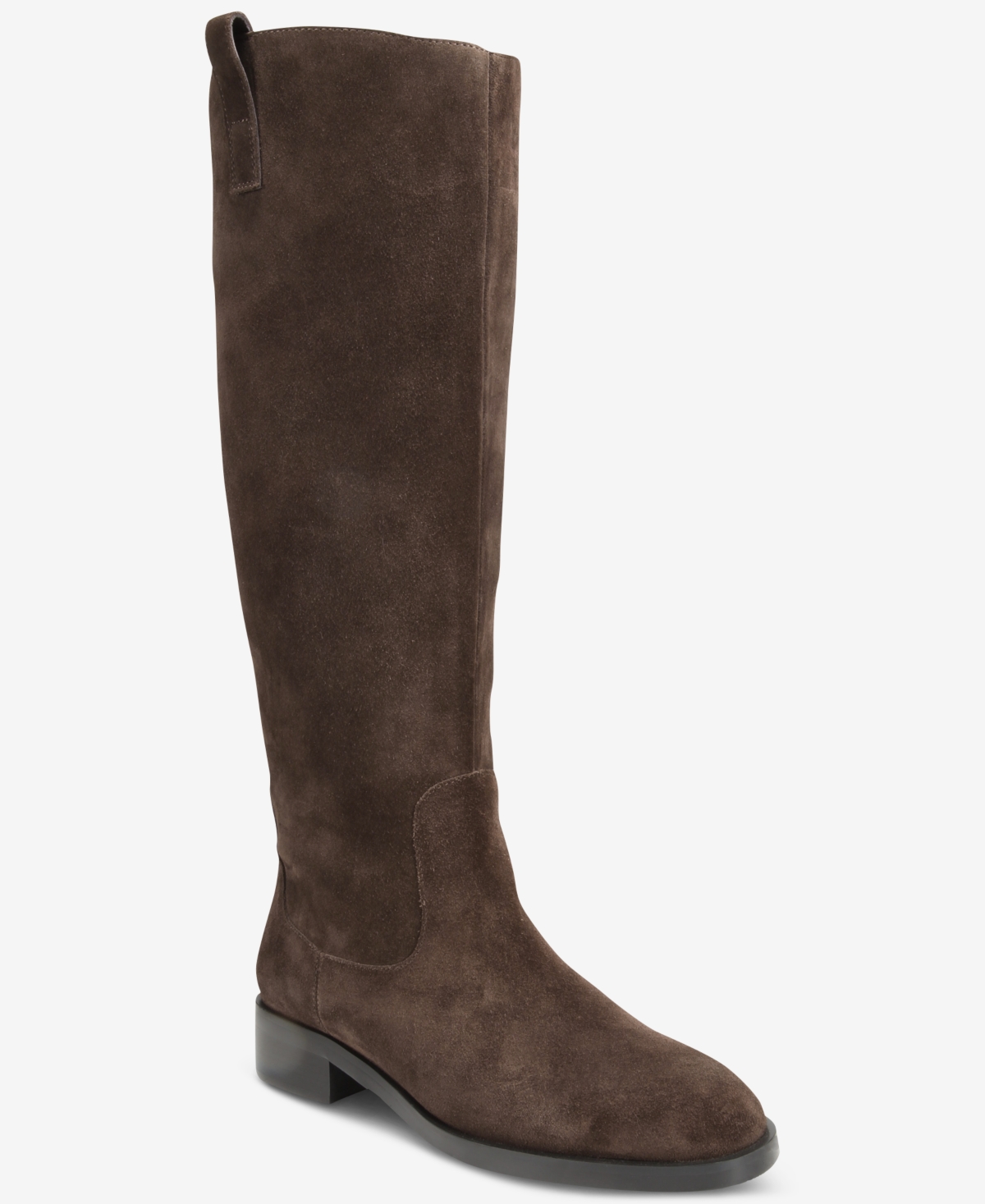 B By Black Suede Studio Women's Ride Knee High Riding Boots - Dark Brown