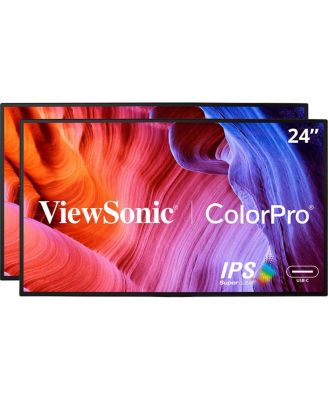 VP2468a_H2 24" Full HD IPS Pantone&reg; Validated USB-C Docking Computer Monitor, 2-Pack