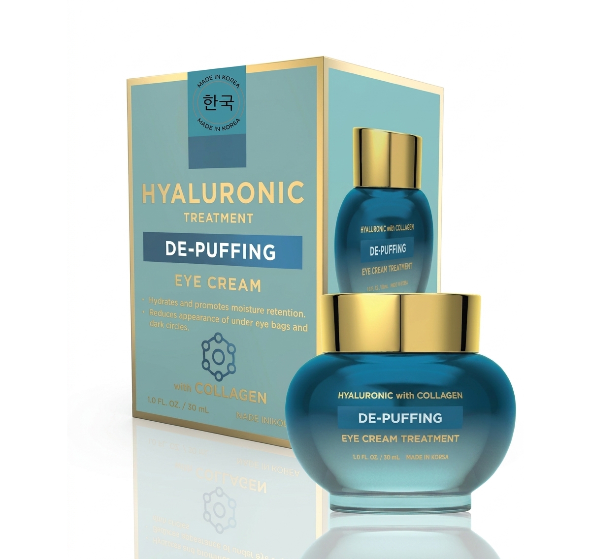 Lovery Hyaluronic De-Puffing Eye Cream - Korean Skincare Hydrating Eye Treatment