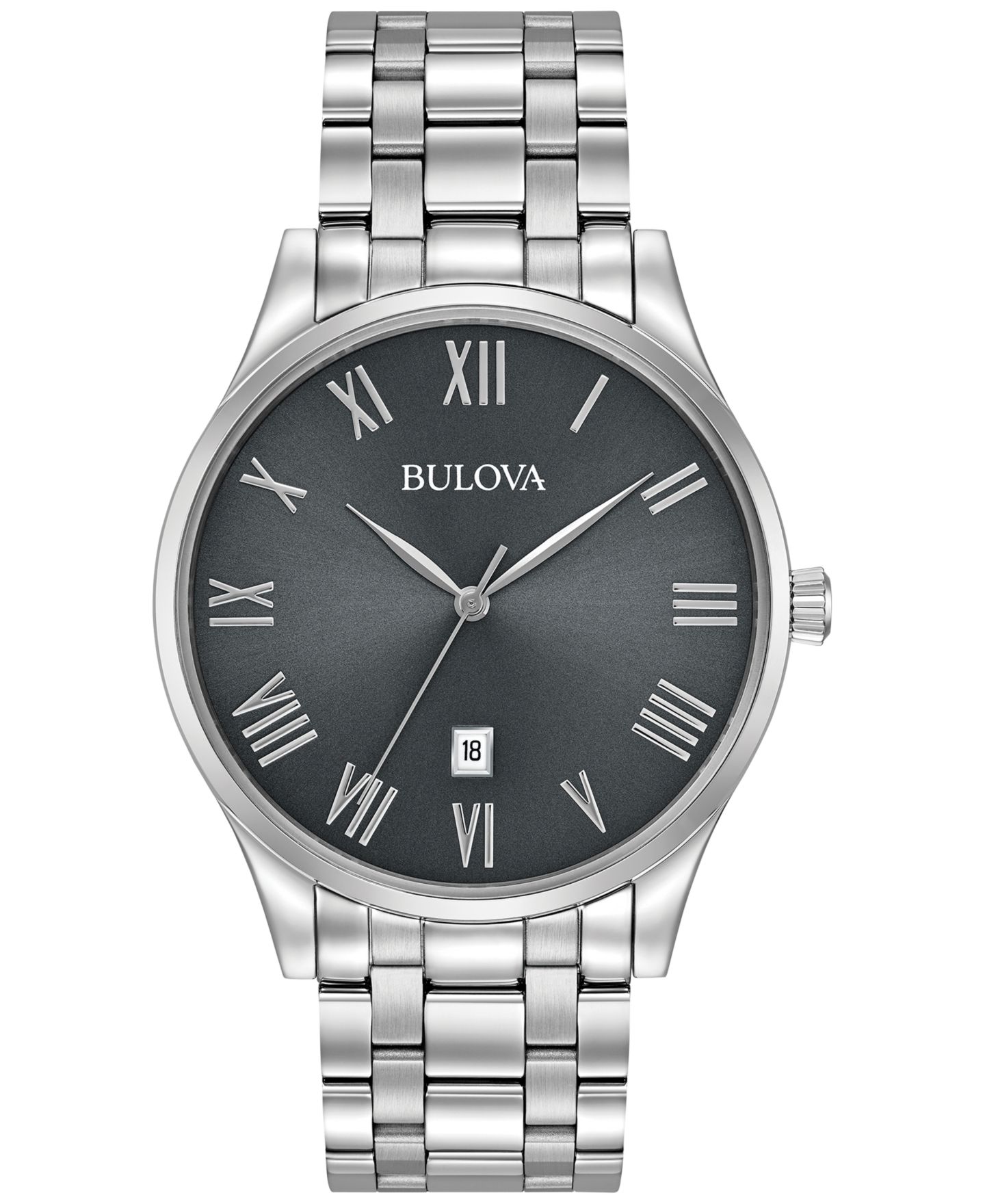 Мужские часы Bulova Stainless Steel Bracelet Watch 40mm 96B261 — фото 1