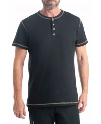Mens Maverick Slub Henley Short Sleeve Shirt